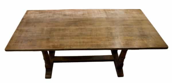 A 17thC style oak refectory table - Image 3