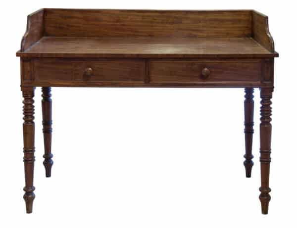 A Victorian side table with gallery and two drawers under - Image 3