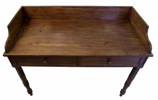 A Victorian side table with gallery and two drawers under side tables Antique Furniture 7