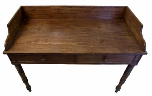 A Victorian side table with gallery and two drawers under - Image 5
