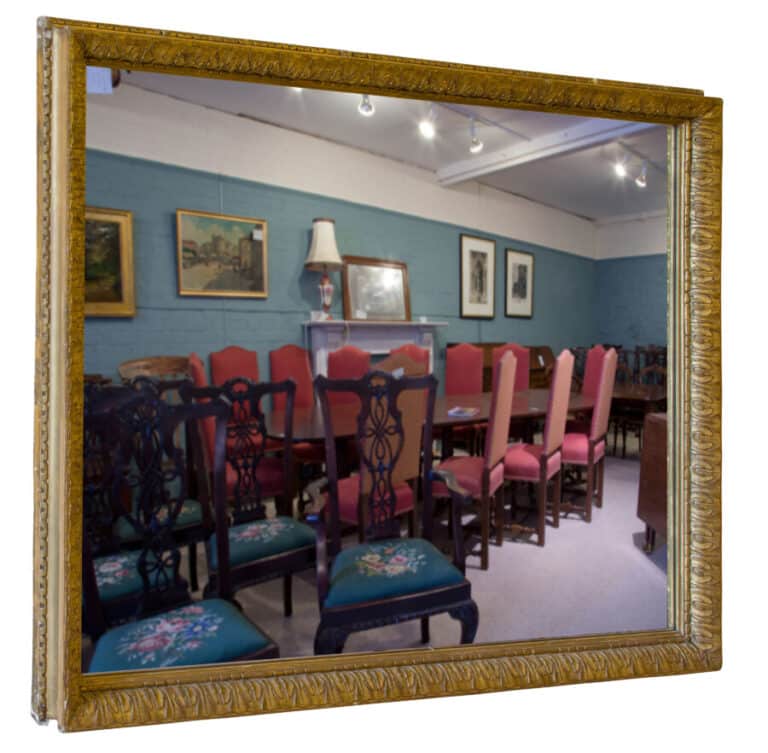 A large decorative gilt wood wall mirror