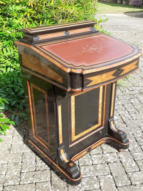 Victorian Davenport - ebony and amboyna circa 1870