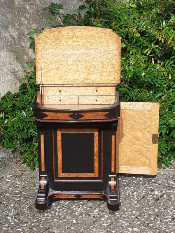 Victorian Davenport - ebony and amboyna circa 1870 - Image 3