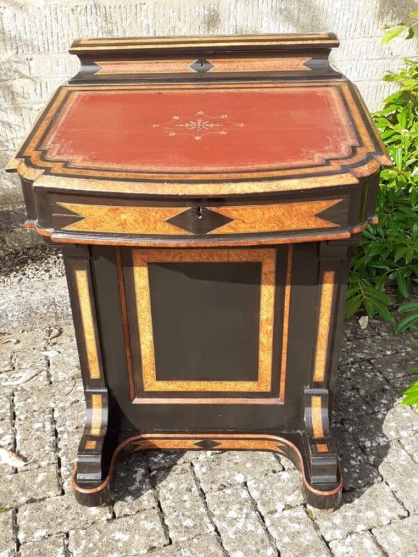 Victorian Davenport - ebony and amboyna circa 1870 - Image 4