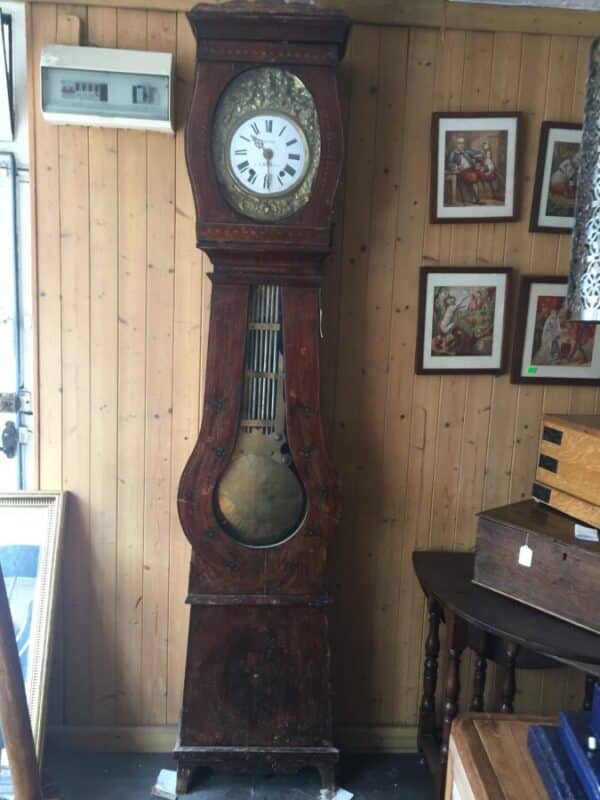 Comptoise long case clock Antique Clocks 3