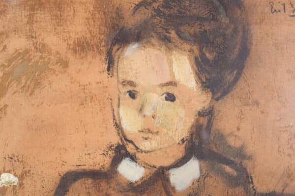 Girl and Puppet Sitting at a Desk - Image 3