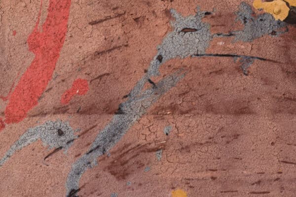 Interesting Abstract Gouache With Arabic Script Signature - Image 7