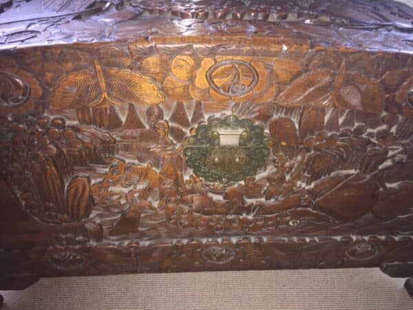 Oriental Carved Chest Antique Chests 7
