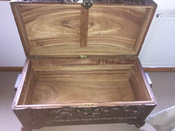 Oriental Carved Chest Antique Chests 4