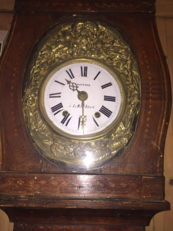 Comptoise long case clock Antique Clocks 4