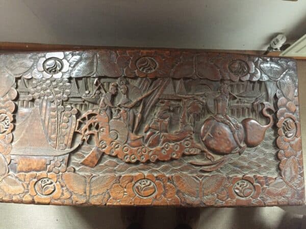 Oriental Carved Chest Antique Chests 8
