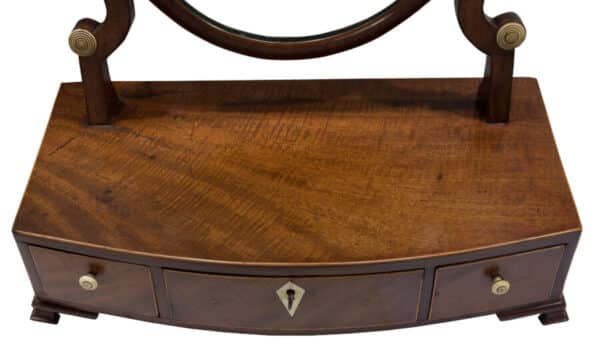 A Georgian Oval mahogany dressing table Mirror - Image 5