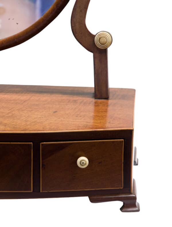 A Georgian Oval mahogany dressing table Mirror - Image 7