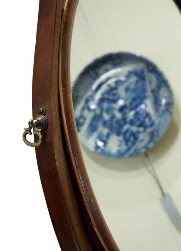A Georgian Oval mahogany dressing table Mirror - Image 8