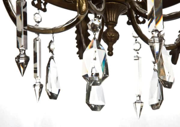 Antique-Bronze French Figural 5 light Chandelier - Image 3