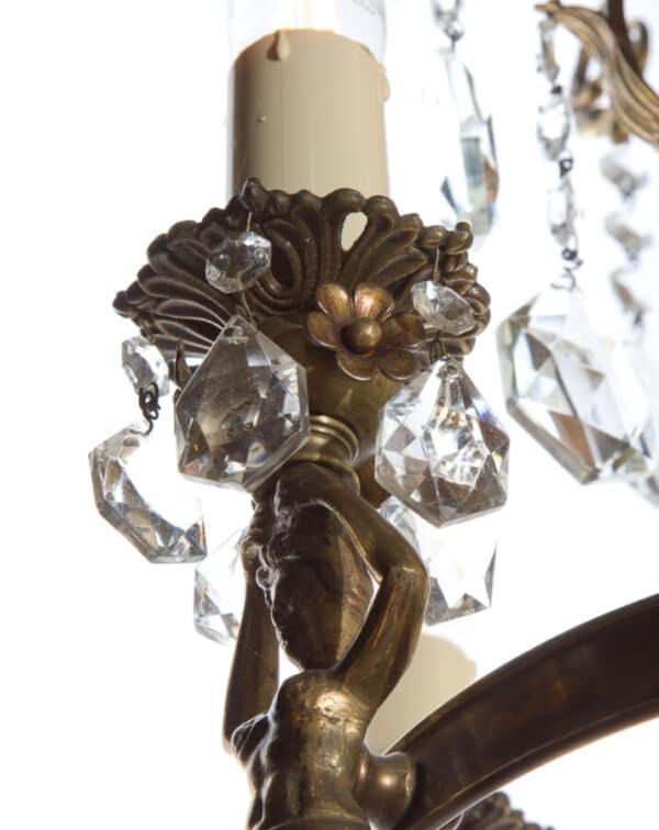 Antique-Bronze French Figural 5 light Chandelier chandelier Antique Lighting 8