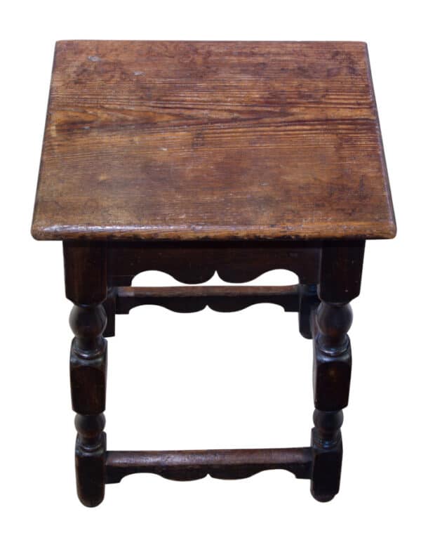 Late Georgian pine Clerks High Stool - Image 4