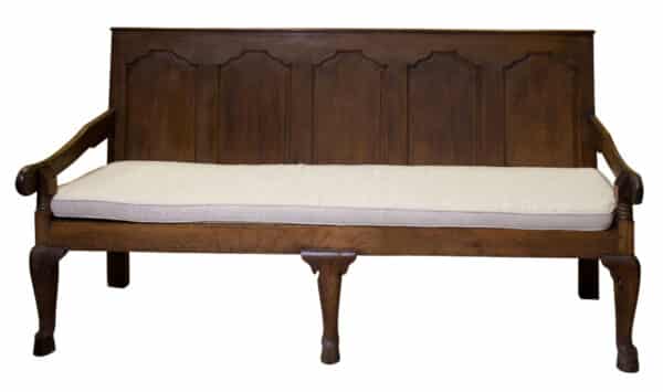 18thC Oak Settle oak Antique Furniture 4