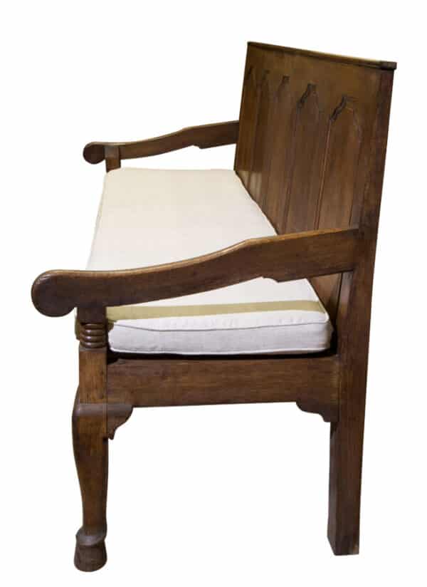 18thC Oak Settle oak Antique Furniture 5