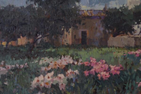 Large Landscape Scene with Floral Meadow - Image 3