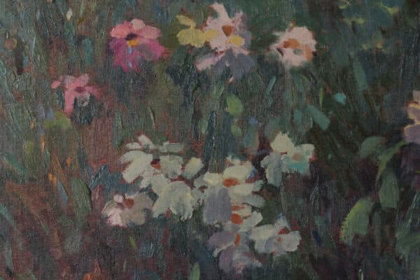 Large Landscape Scene with Floral Meadow - Image 6
