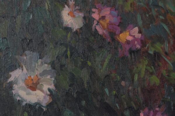 Large Landscape Scene with Floral Meadow - Image 5