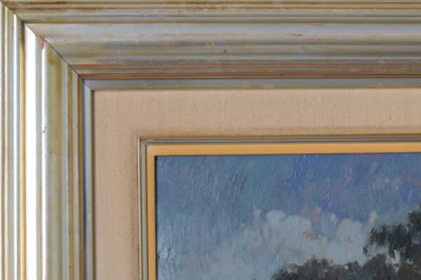 Large Landscape Scene with Floral Meadow - Image 7