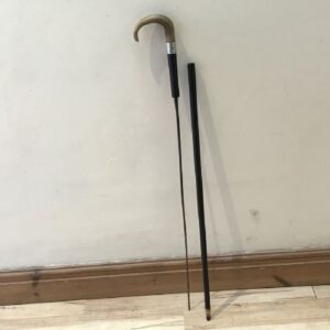 Gentleman’s walking stick sword stick with horn handle Miscellaneous