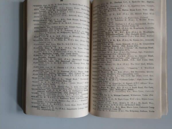 Very Rare 1939 World War 2 Northern Command Official Telephone Directory 5,000+ entries inc RAF - Image 11