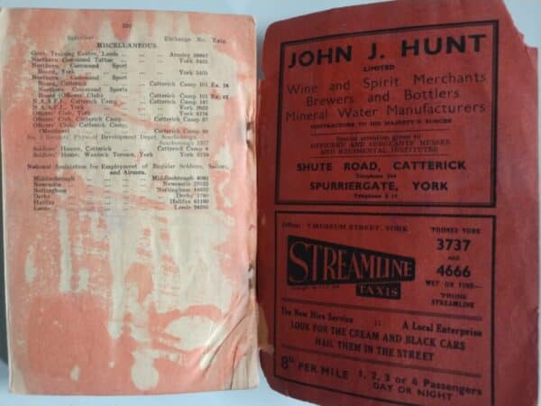 Very Rare 1939 World War 2 Northern Command Official Telephone Directory 5,000+ entries inc RAF - Image 10