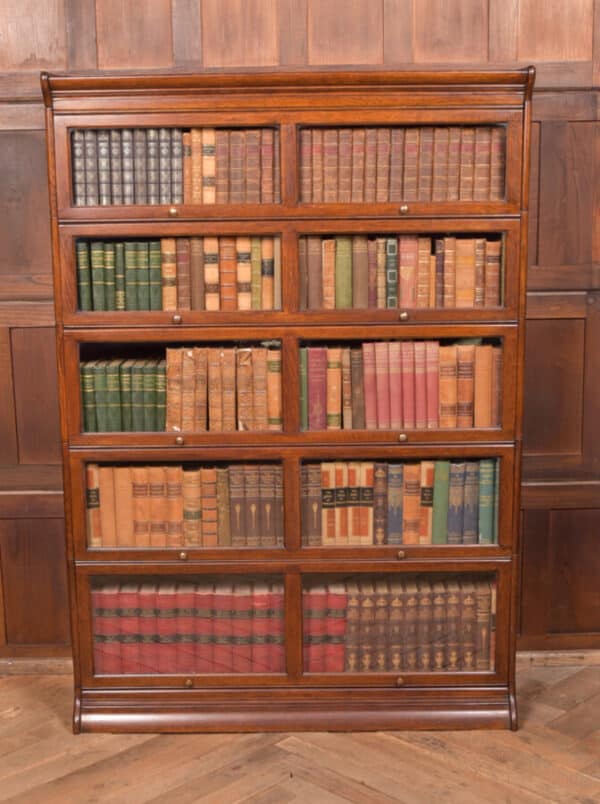 Oak 5 Sectional Bookcase SAI2417 Antique Bookcases 3
