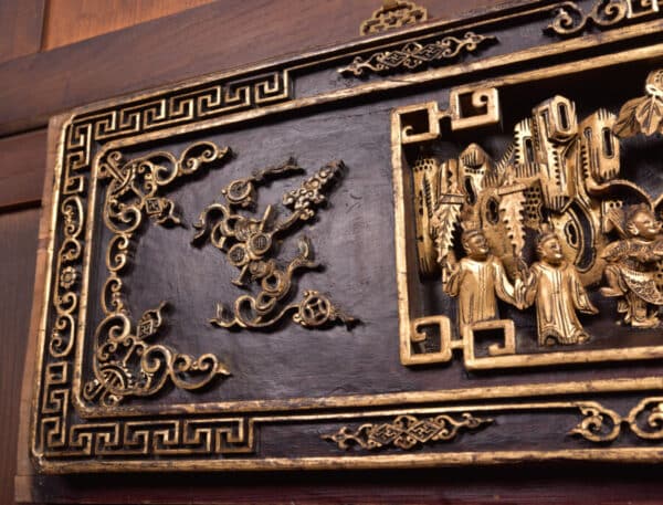 Pair Of Chinese Hardwood Panels SAI2397 - Image 3