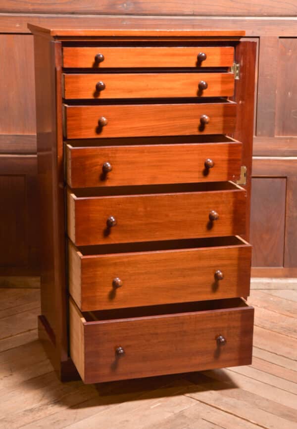 Victorian Mahogany Wellington Chest SAI2393 Antique Chest Of Drawers 11