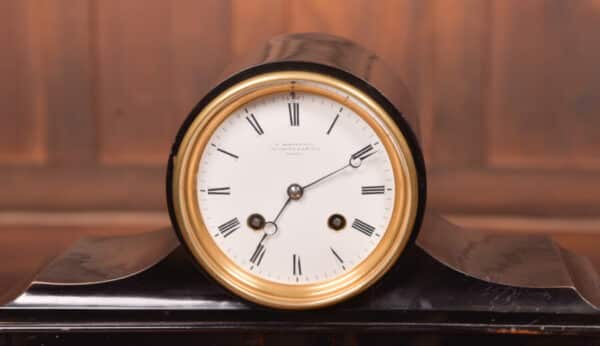 D Robertson Of Perth Black Ebonised Mantel Clock SAI2411 - Image 9