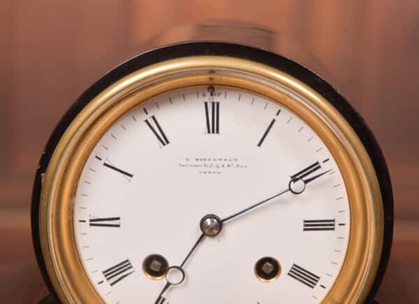 D Robertson Of Perth Black Ebonised Mantel Clock SAI2411 - Image 8