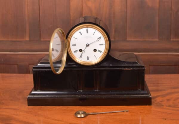D Robertson Of Perth Black Ebonised Mantel Clock SAI2411 Antique Clocks 9