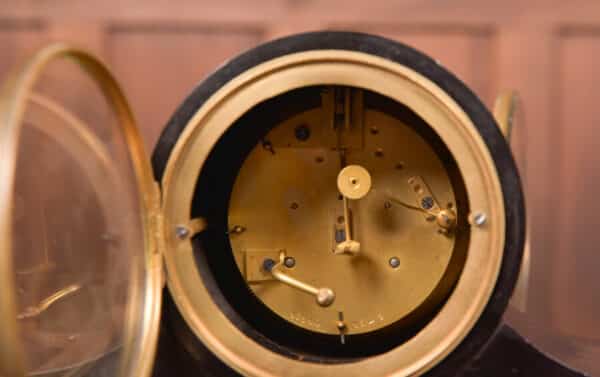 D Robertson Of Perth Black Ebonised Mantel Clock SAI2411 Antique Clocks 4