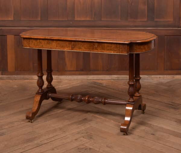 Victorian Burr Walnut Library Table SAI2403 Antique Tables 4