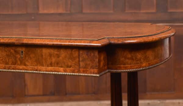Victorian Burr Walnut Library Table SAI2403 Antique Tables 5