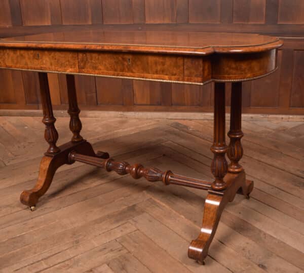 Victorian Burr Walnut Library Table SAI2403 Antique Tables 6