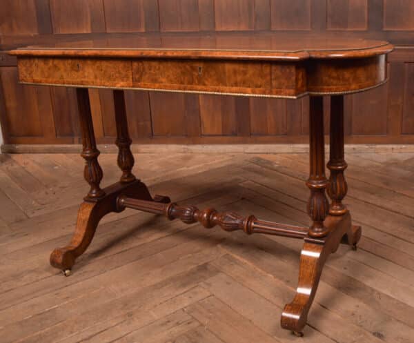 Victorian Burr Walnut Library Table SAI2403 Antique Tables 7