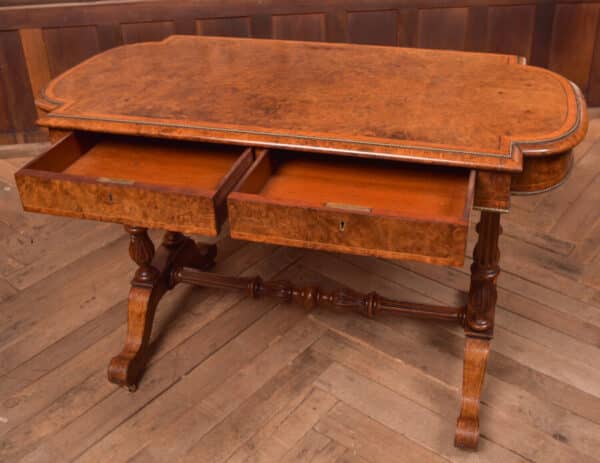 Victorian Burr Walnut Library Table SAI2403 Antique Tables 12