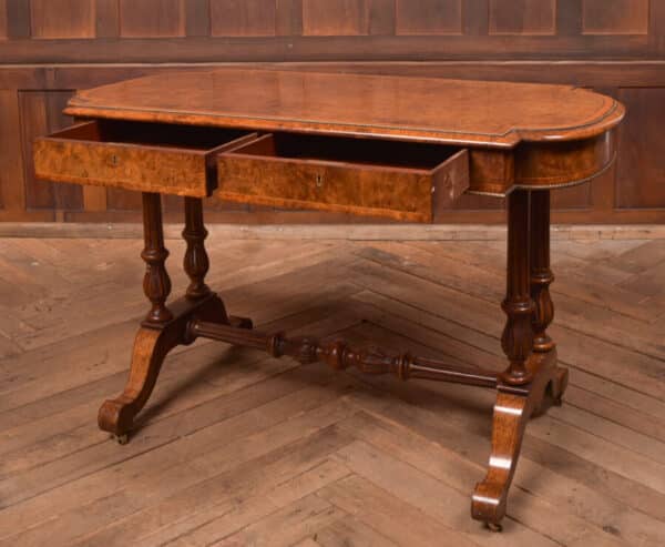Victorian Burr Walnut Library Table SAI2403 Antique Tables 13