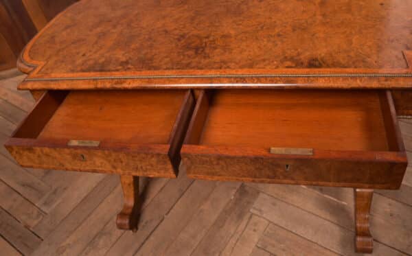 Victorian Burr Walnut Library Table SAI2403 Antique Tables 14