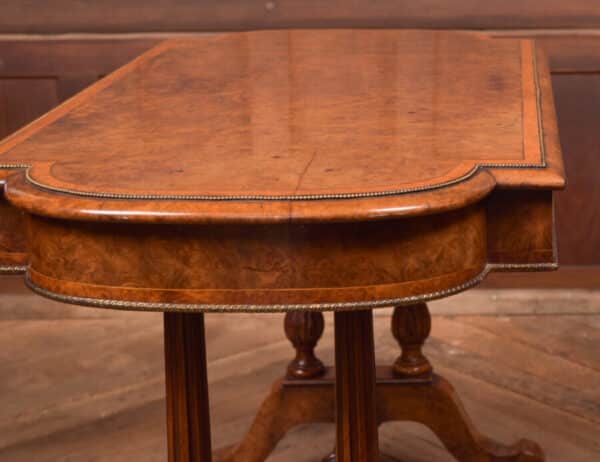 Victorian Burr Walnut Library Table SAI2403 Antique Tables 16