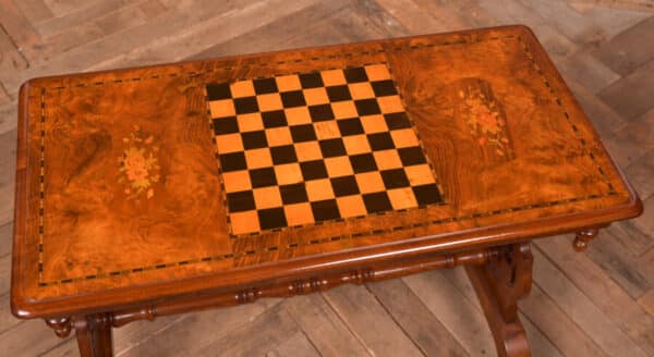 Burr Walnut Games Table SAI2406 Antique Tables 7