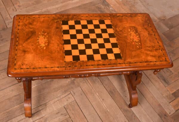 Burr Walnut Games Table SAI2406 - Image 6