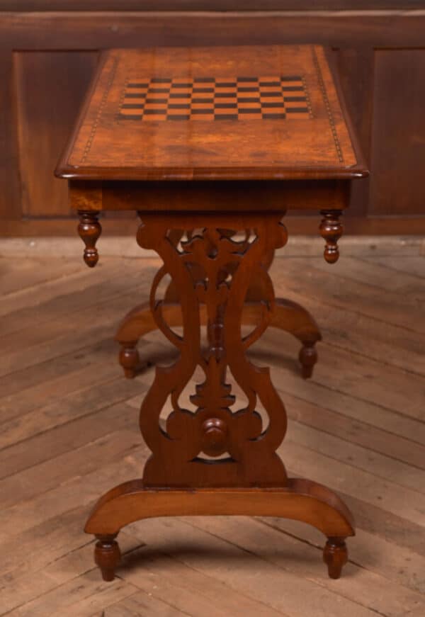 Burr Walnut Games Table SAI2406 Antique Tables 15
