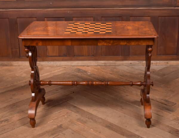 Burr Walnut Games Table SAI2406 Antique Tables 3