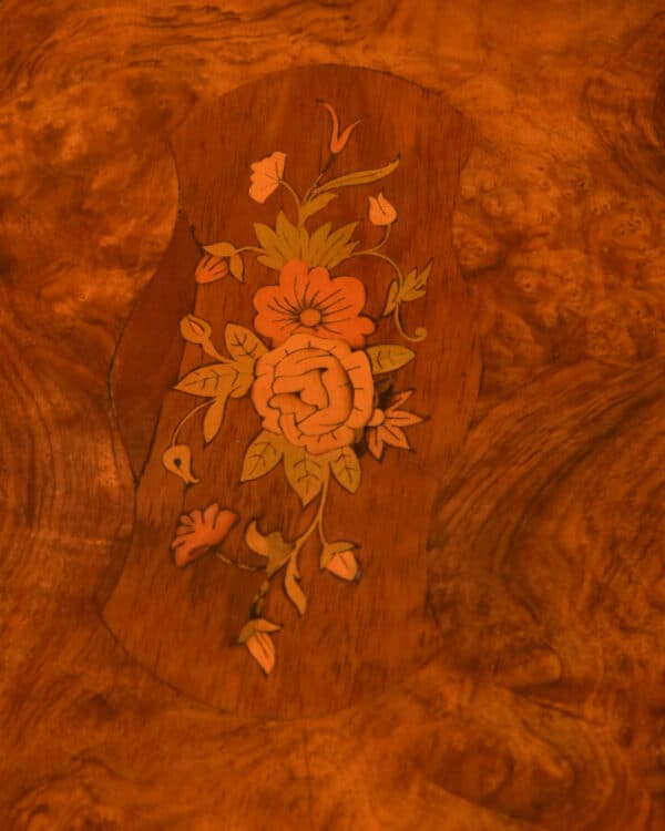 Burr Walnut Games Table SAI2406 - Image 9